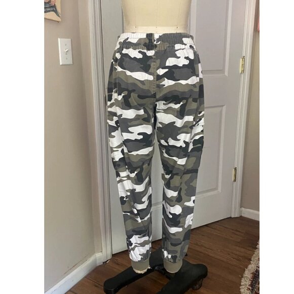 STREETWEAR SOCIETY Camo Camouflage High-Waist cargo Jogger baller Pants *SMALL* - Picture 4 of 5